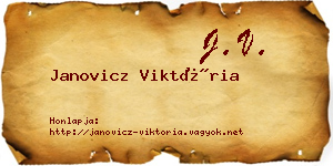 Janovicz Viktória névjegykártya